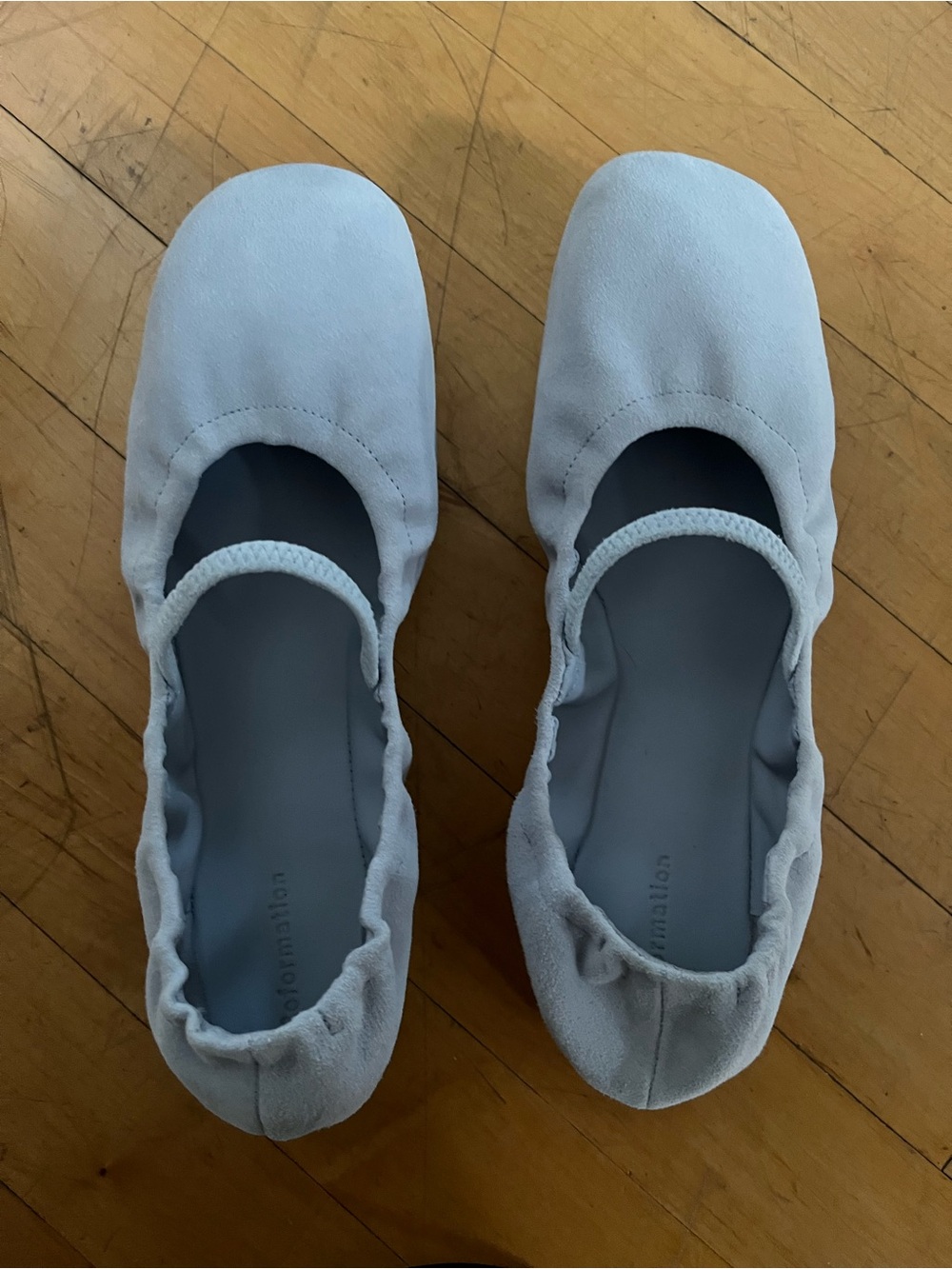 Reformation Buffy Powder Blue Ballet Flats - worn indoors like new